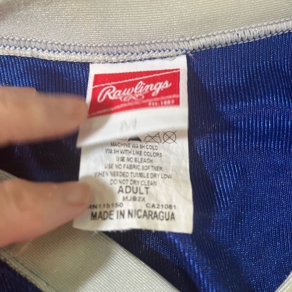 RAWLINGS Blue Warriors Football Shirt Size Medium #34 - Picture 7 of 7